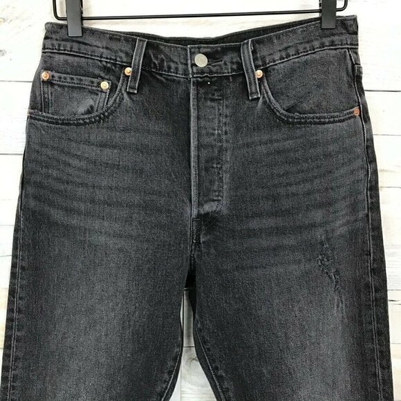 Levis Slim Skinny Jeans Black 501 Stretch 29 NEW - Picture 2 of 8